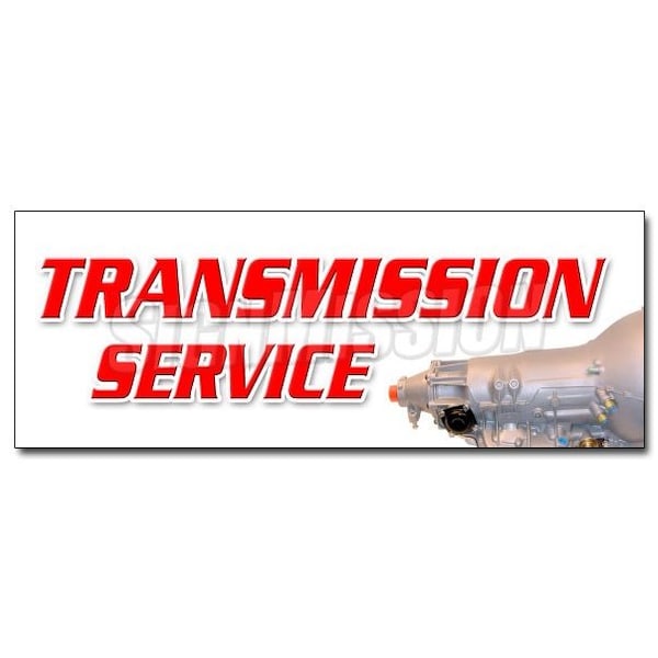 Safety Sign, 48 in Height, Vinyl, 18 in Length, Transmission Service